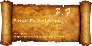 Potor Feliciána névjegykártya